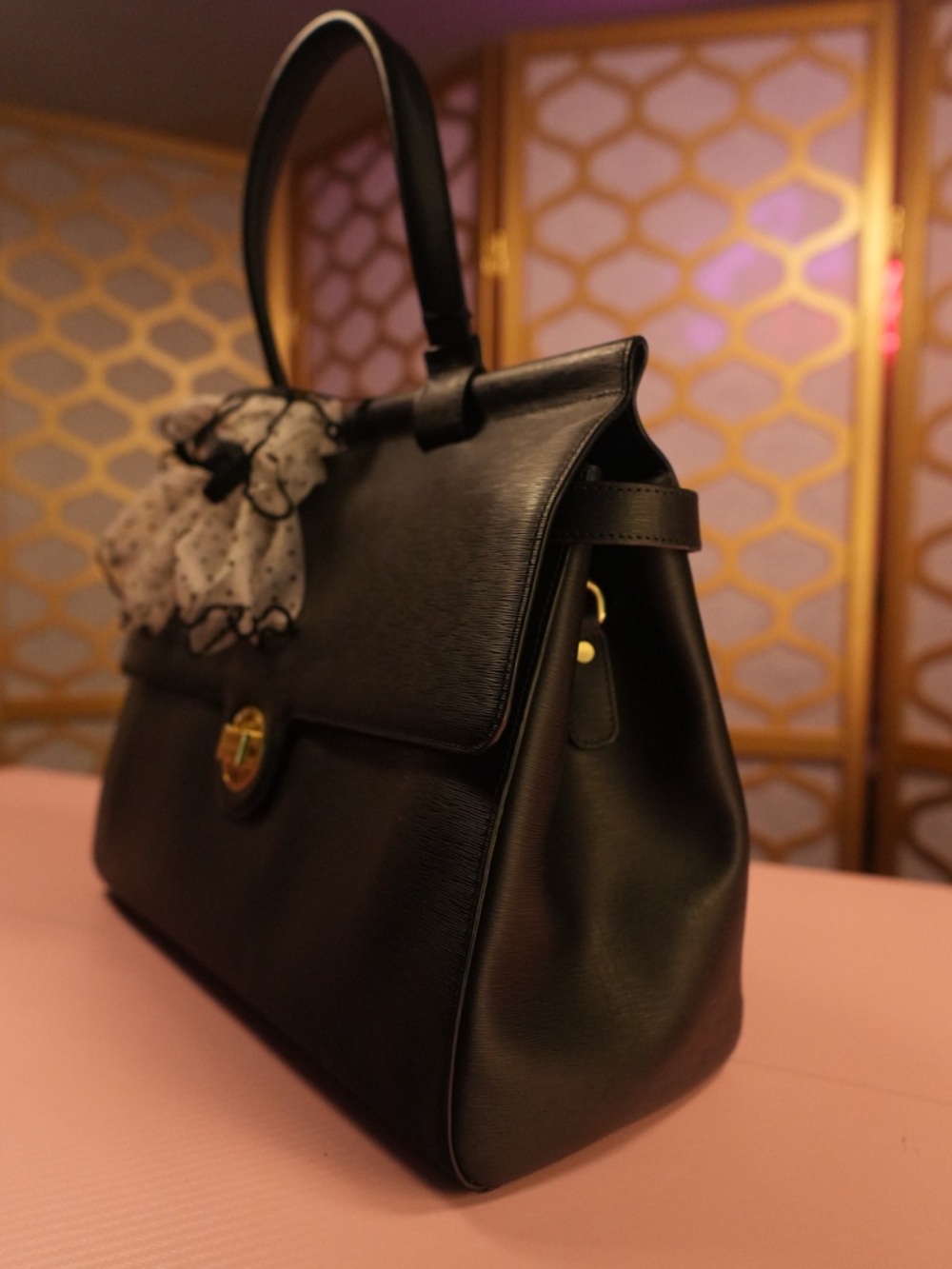 Jenna Emma 37 Work Bag Black Leather Top-Handle Bag - Picture 4 of 11